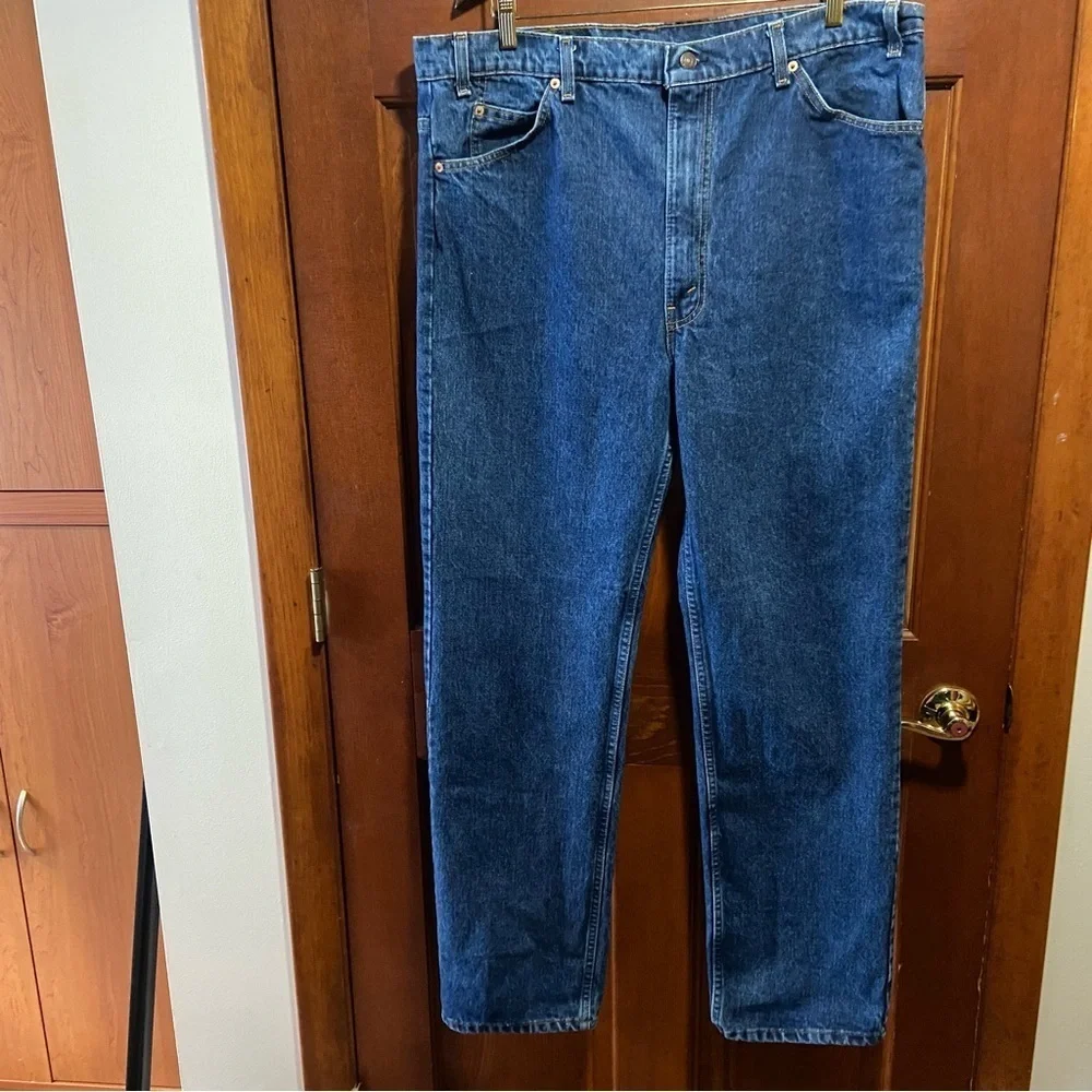 Vintage Levi’s 505 Orange Label Men's Blue Jeans Size 42x32”